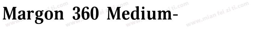Margon 360 Medium字体转换